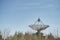 The metal structure of the astronomical radio telescope observatory on the territory of the Institute of the Ionosphere