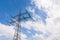 Metal Structures Tower Power Lines Perspective Daytime Blue Sky