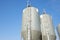 Metal tanks in a farm