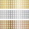 Metal texture with holes. The texture of gold, silver and bronze with holes. Mesh made of metal.