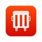 Metal trashcan icon digital red