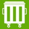 Metal trashcan icon green