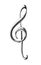 Metal treble clef