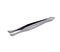 Metal tweezers on white. Realistic illustration