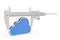 Metal vernier caliper with Cloud Icon