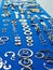 Metal washers, clamps, gaskets, screws