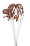 Metal whisk with chocolate