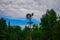 Metal Windmill Spinning in the Wind