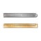 Metal and wooden centimeter straight rulers realistic vector objects measuring devices close-up view