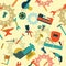 Metal work tools background. Seamless, pattern