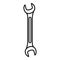 Metal wrench icon, outline style