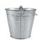 Metal zinc bucket isolated