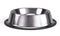 Metall Pet bowl isolated on the white background