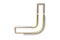 Metall pipe alphabet isolated on white background 3d illustration letter J