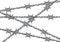 Metallic barbed wire background