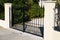 Metallic black retro classic portal home iron classical steel vintage metal house gate