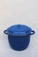 Metallic blue cooking pots