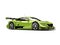 Metallic bright green modern super sports car