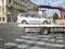 Metallic car is taken away in Vienna