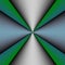 Metallic Cross on Green and Blue Background
