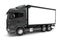 Metallic dark gray modern refrigerator truck