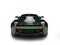 Metallic dark green elegant sports car - back view