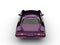 Metallic dark purple beautiful vintage American classic car - top down back view