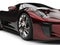 Metallic dark red super sports car - headlight closeup shot