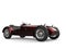 Metallic deep red vintage open wheel sport racing car