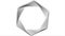 Metallic geometric smooth hexagon abstract tech motion background