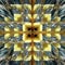 metallic gold and bronze coloured grid exploding surface 3D design and pattern