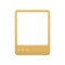 Metallic golden premium tablet pc frame media post template internet promo realistic 3d icon vector