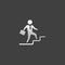 Metallic Icon - Businessman stairway