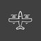 Metallic Icon - Vintage airplane