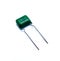 Metallic isolated green capacitor on the white background