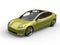 Metallic lime green beautiful electric car