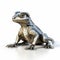 Metallic Lizard 3d Model: Dark Bronze Style With Bold Saturation