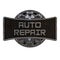 Metallic logo letters Auto Repair. Banner, signboard for the automotive industry and mechanical workshop