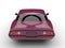 Metallic magenta old school vintage American car - back view