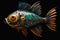 Metallic Marvel: Larry\\\'s Striking Fish Sculpture with Cloisonne