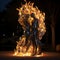 Metallic Melody: Glistening Sculptures Singing the Song of Fire