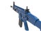 Metallic navy blue modern assault rifle
