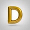 Metallic paint golden letter D uppercase