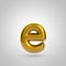 Metallic paint golden letter E lowercase