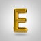 Metallic paint golden letter E uppercase