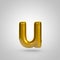 Metallic paint golden letter U lowercase