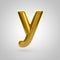 Metallic paint golden letter Y lowercase