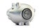 Metallic piggy bank with safe combination dial lock, 3D renderin