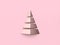 Metallic pink glossy reflection abstract christmas tree 3d render