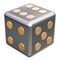 Metallic playing dice